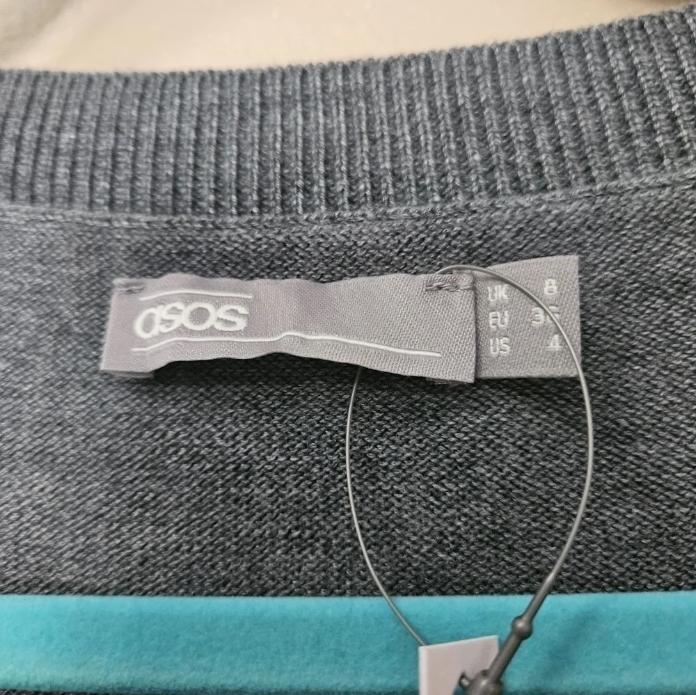 NWT ASOS Maternity V Neck Sweater Wool Blend Women's Size 4